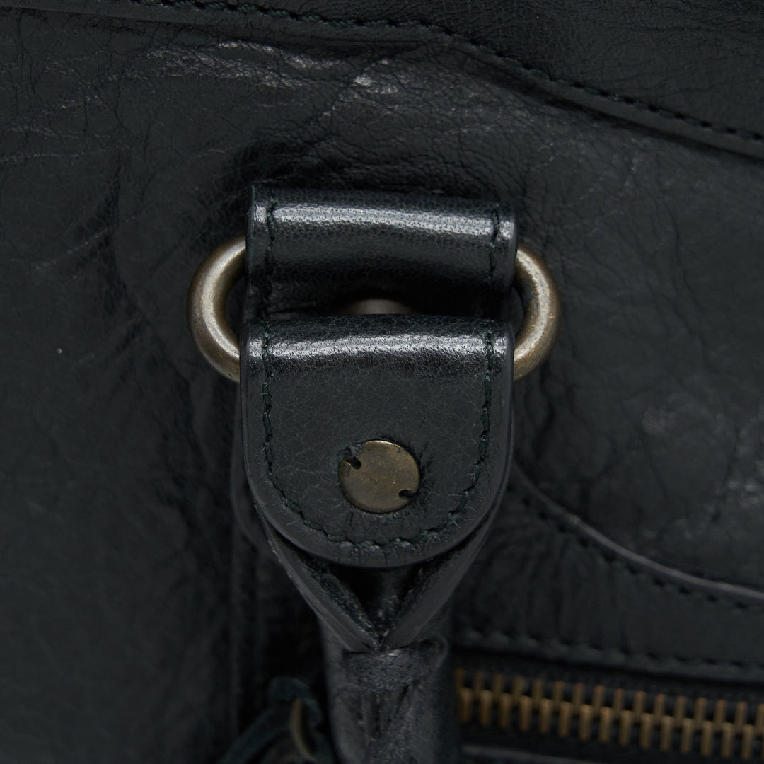 Top Quality Balenciaga Classic City Bag black with ruthenium hardware