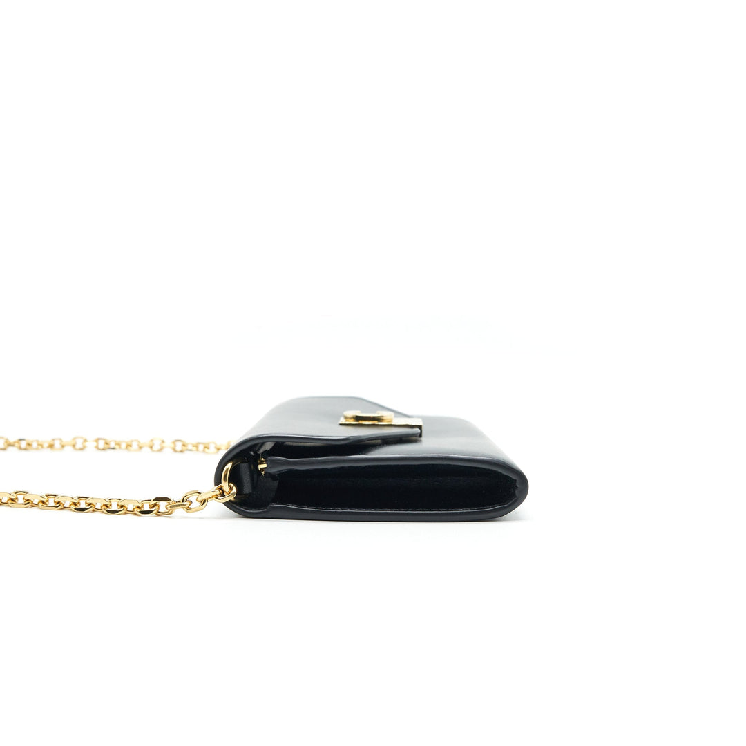 Celine Calfskin C Wallet on Chain Bag Black