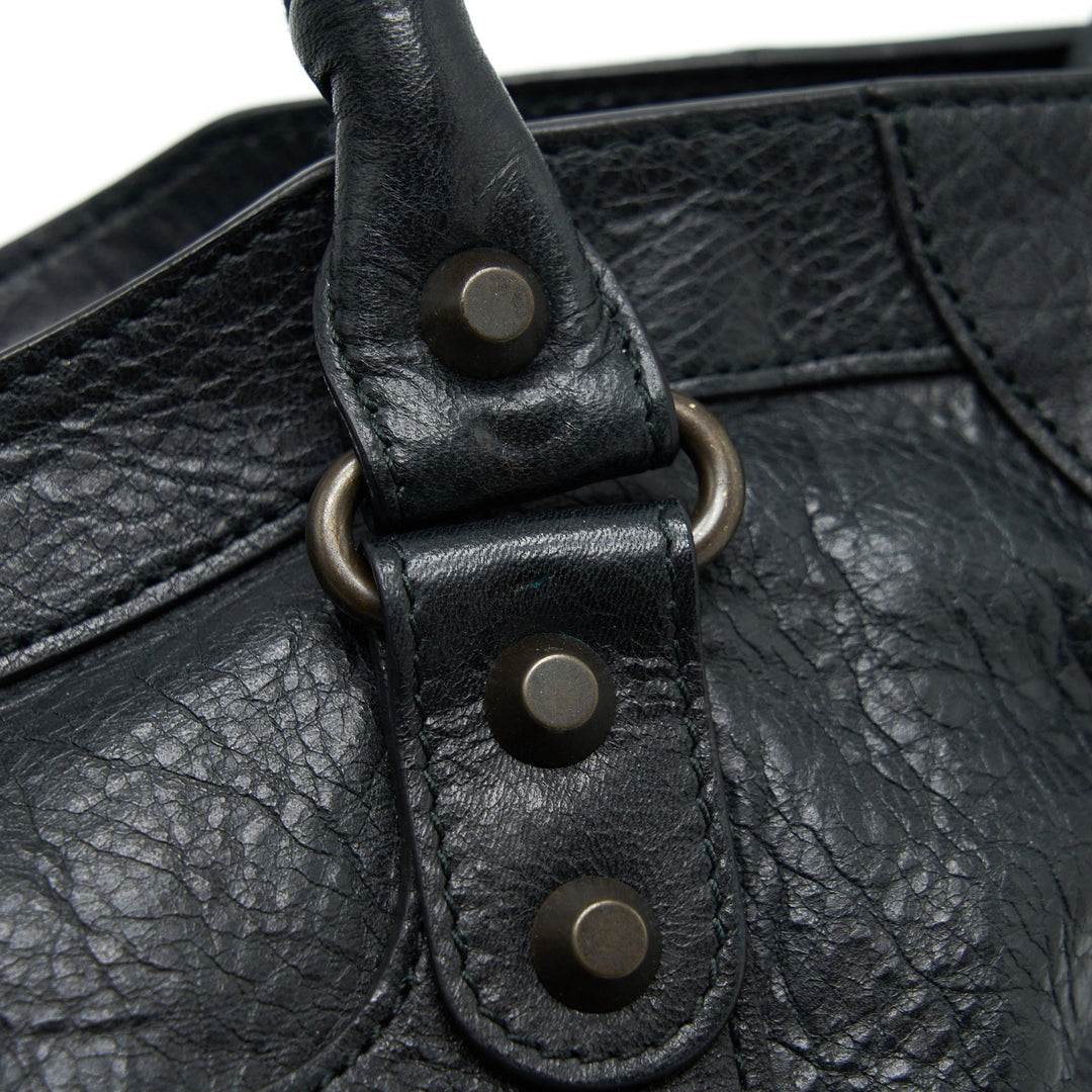 Top Quality Balenciaga Classic City Bag black with ruthenium hardware