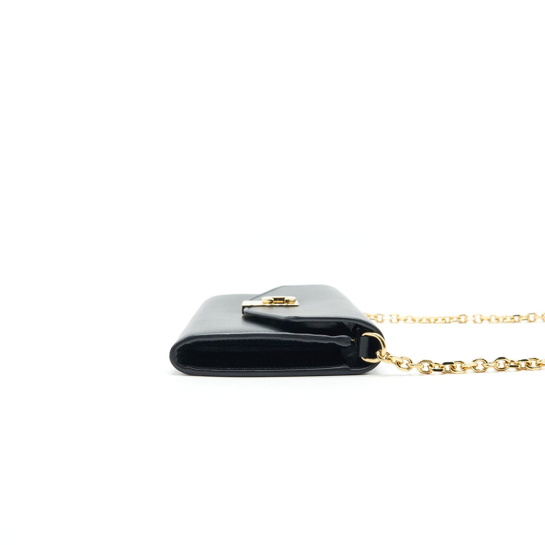 Celine Calfskin C Wallet on Chain Bag Black