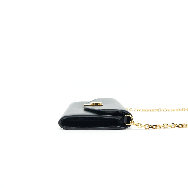 Celine Calfskin C Wallet on Chain Bag Black