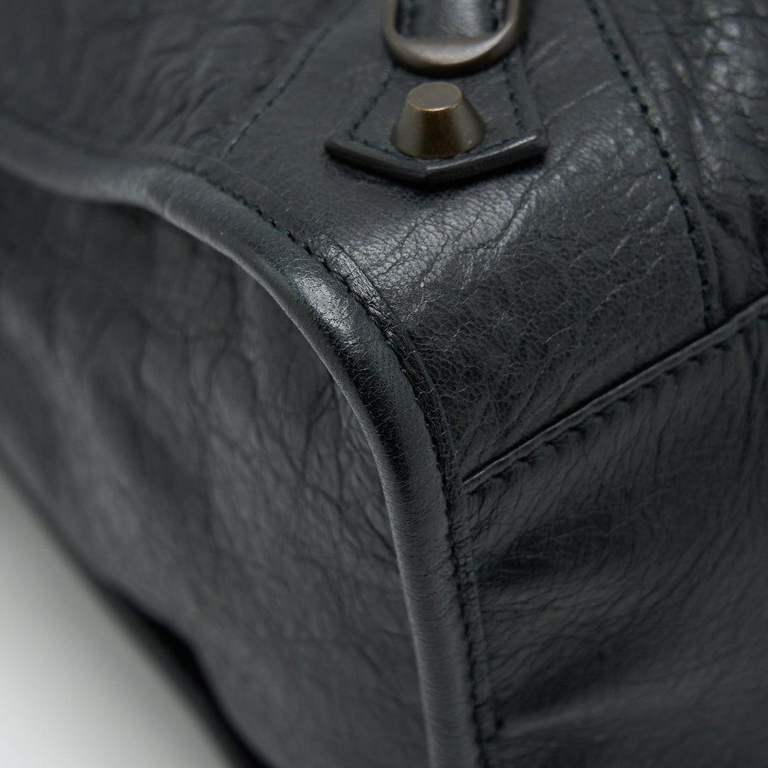 Top Quality Balenciaga Classic City Bag black with ruthenium hardware