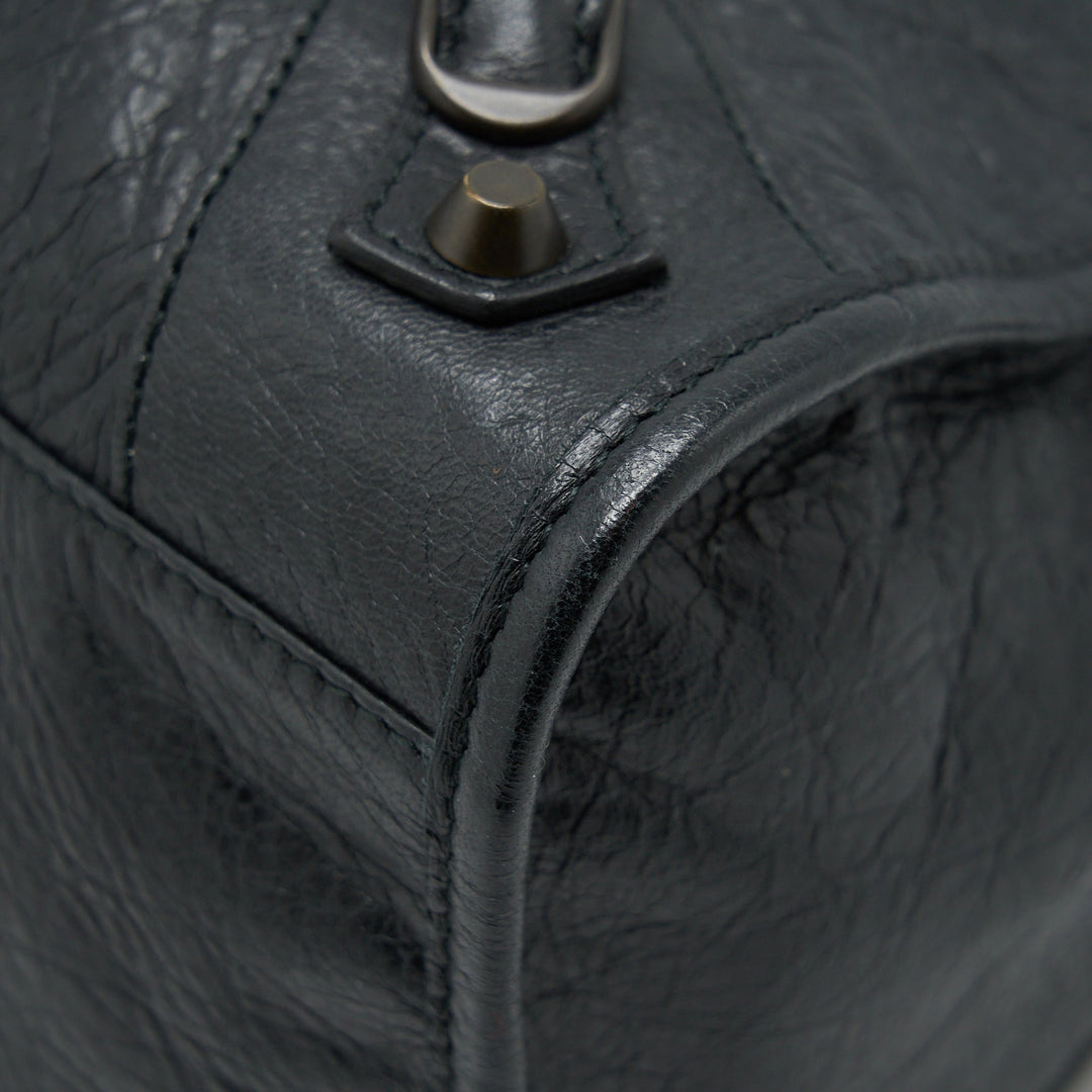 Top Quality Balenciaga Classic City Bag black with ruthenium hardware