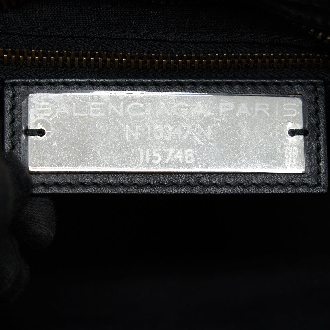 Top Quality Balenciaga Classic City Bag black with ruthenium hardware