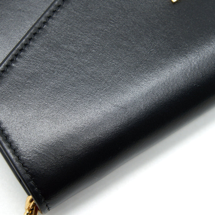 Celine Calfskin C Wallet on Chain Bag Black