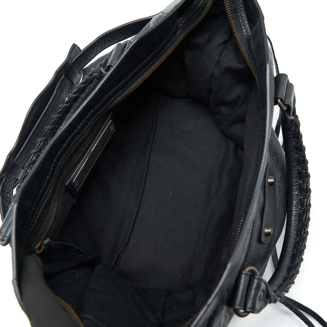 Top Quality Balenciaga Classic City Bag black with ruthenium hardware