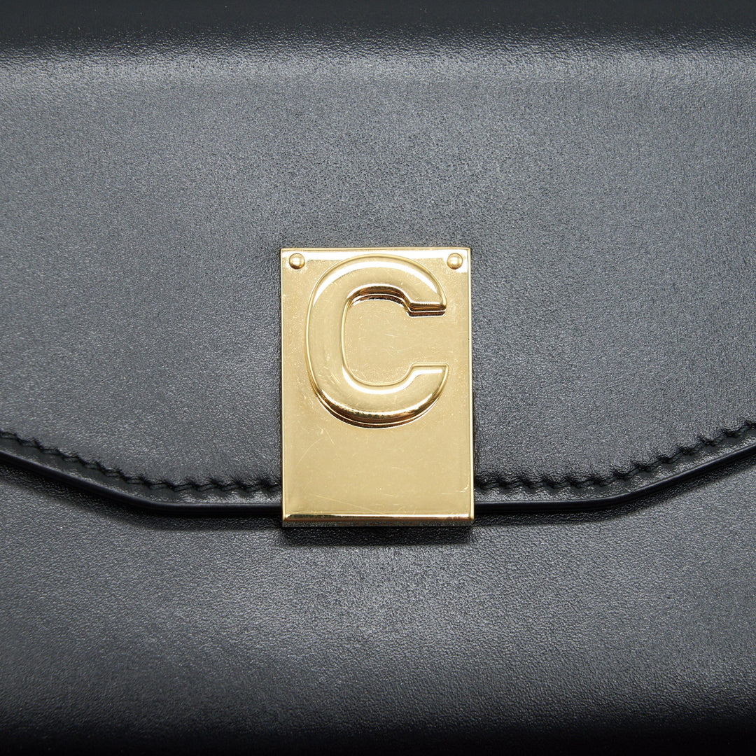 Celine Calfskin C Wallet on Chain Bag Black