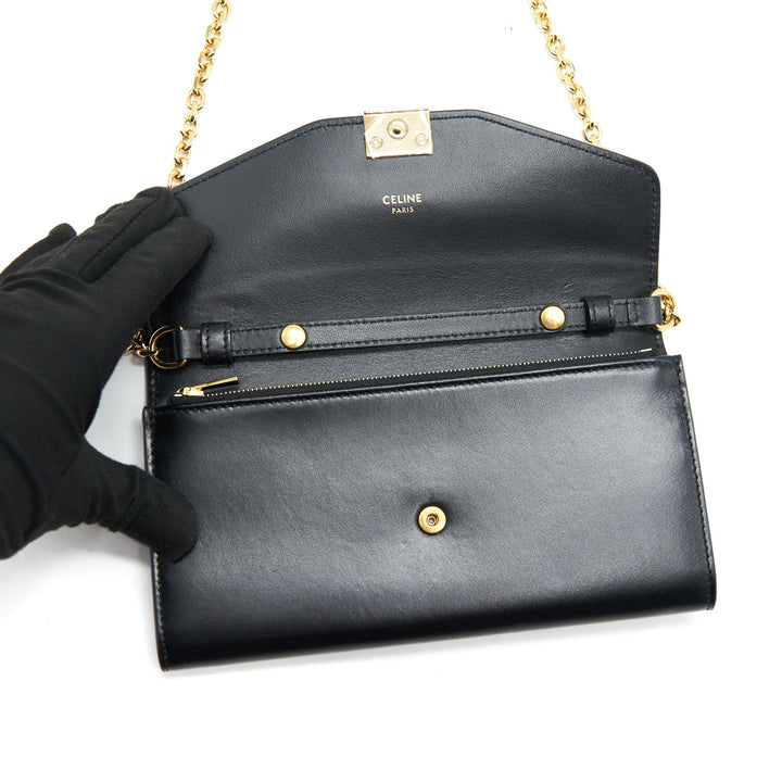 Celine Calfskin C Wallet on Chain Bag Black