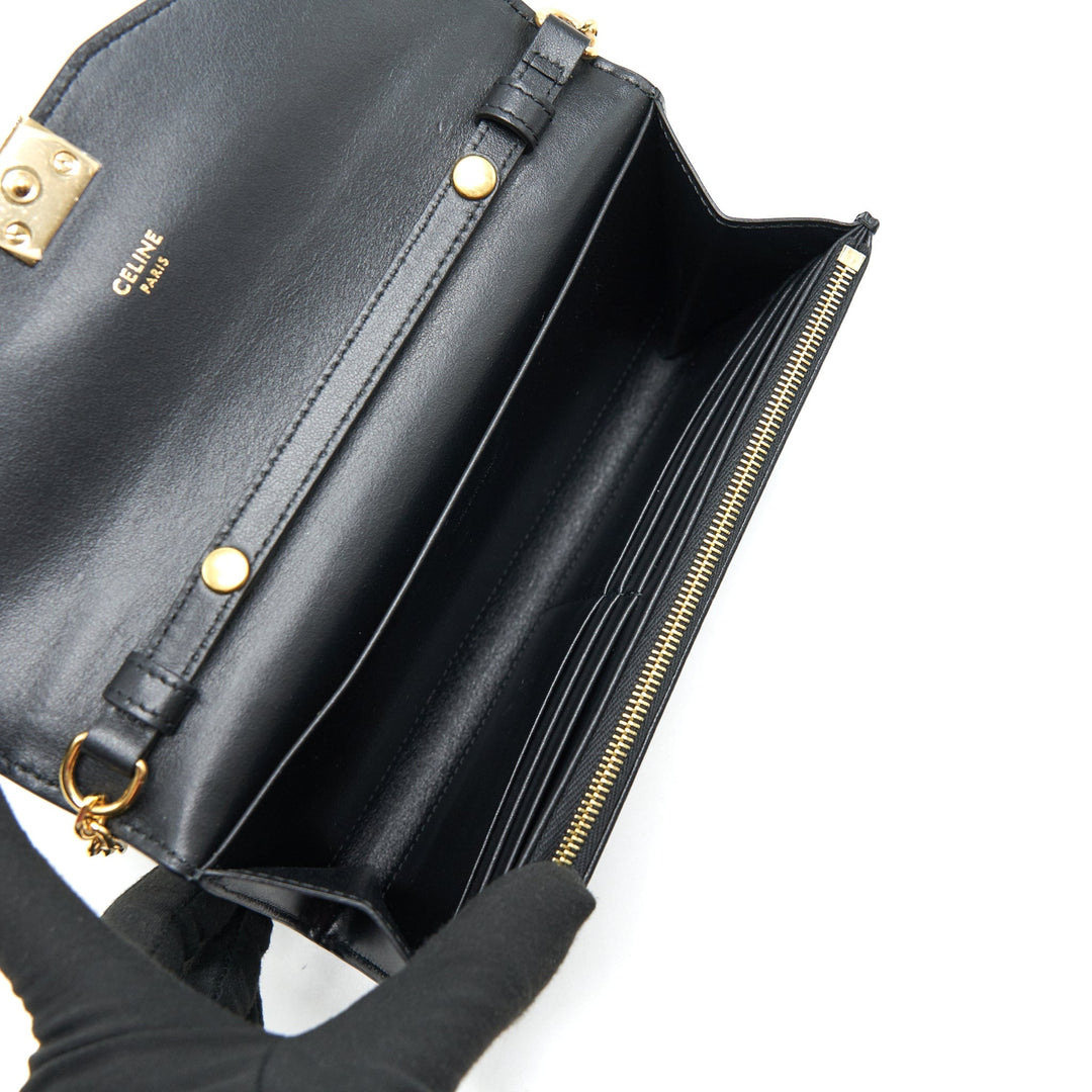 Celine Calfskin C Wallet on Chain Bag Black