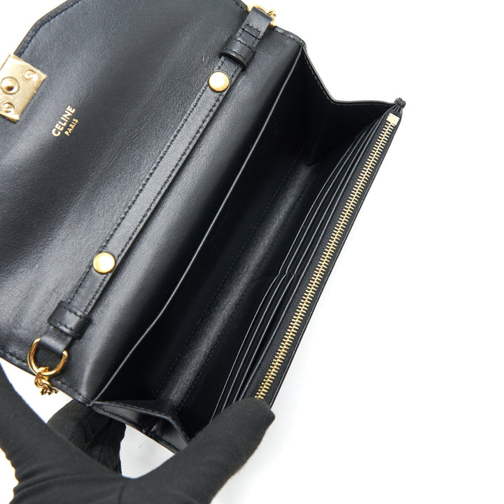 Celine Calfskin C Wallet on Chain Bag Black