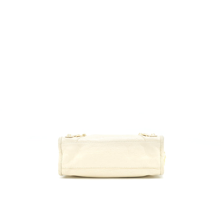 balenciaga mini city crossbody Bag Light beige GHW
