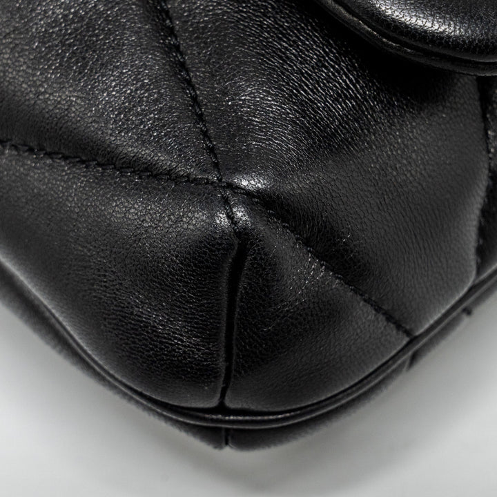Saint Laurent/YSL LE 57 Quilted Hobo Shoulder Bag Lambskin Black Multicolour Hardware