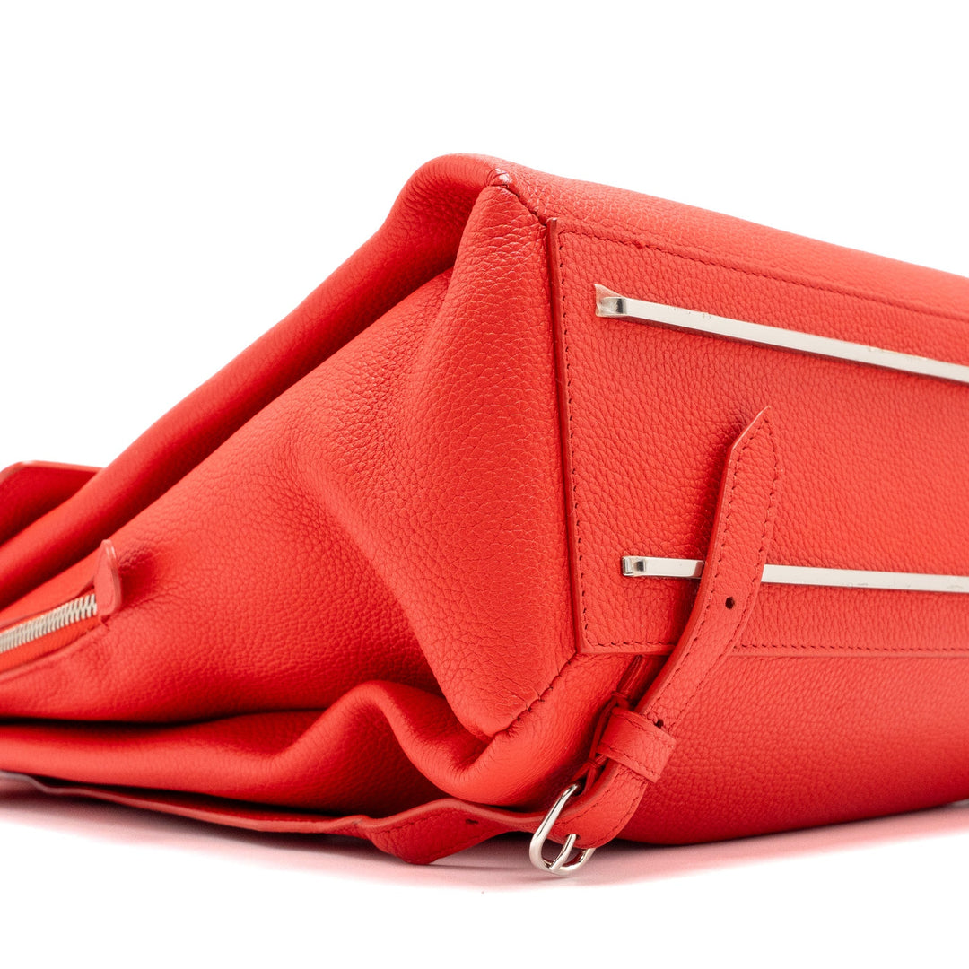 balenciaga backpack calfskin red GHW