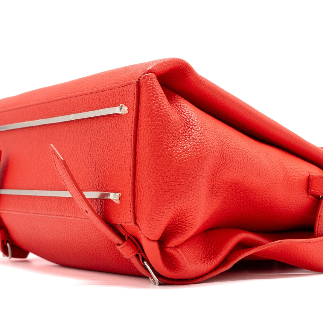 balenciaga backpack calfskin red GHW