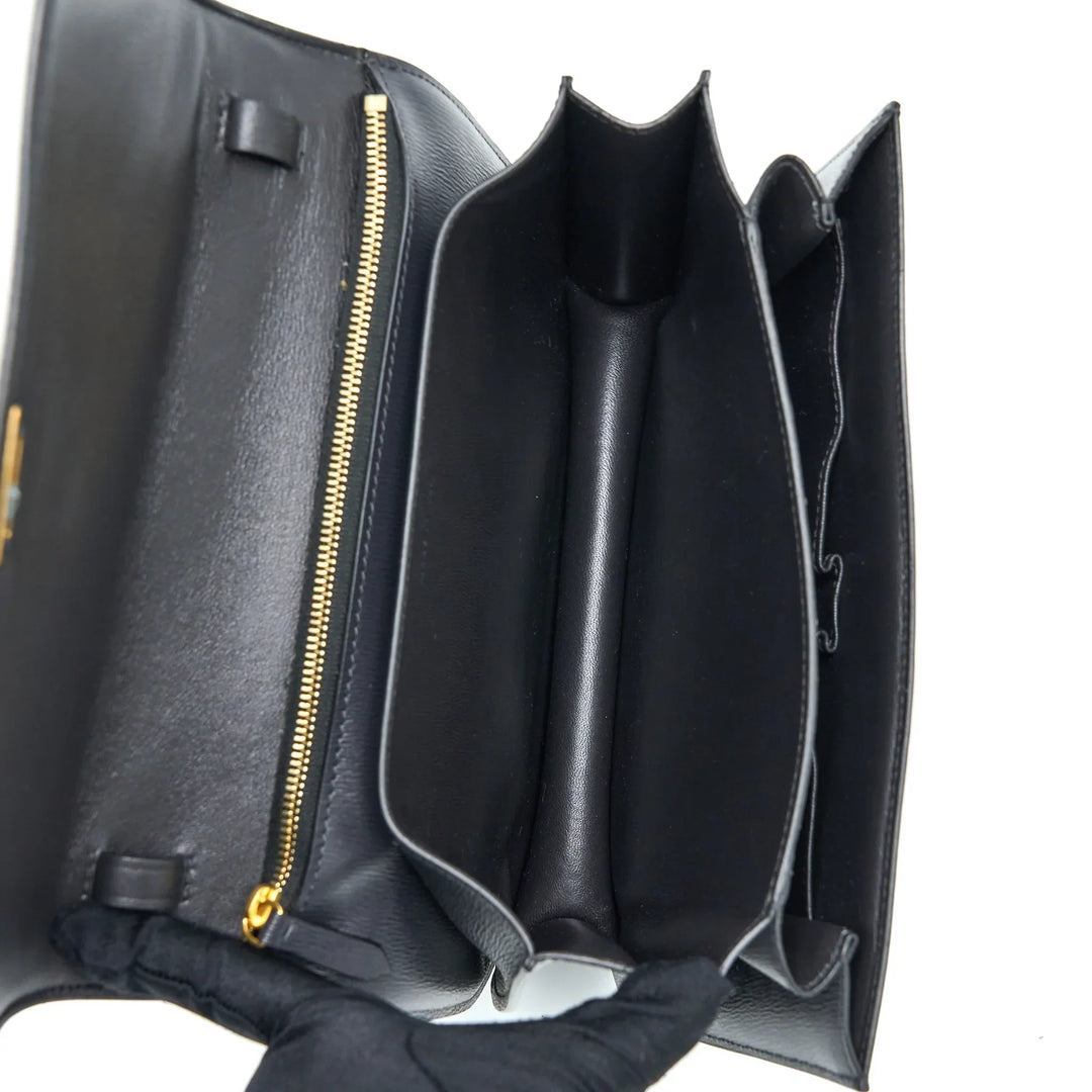 Celine Medium Classic Box Calfskin Liege Anthracite