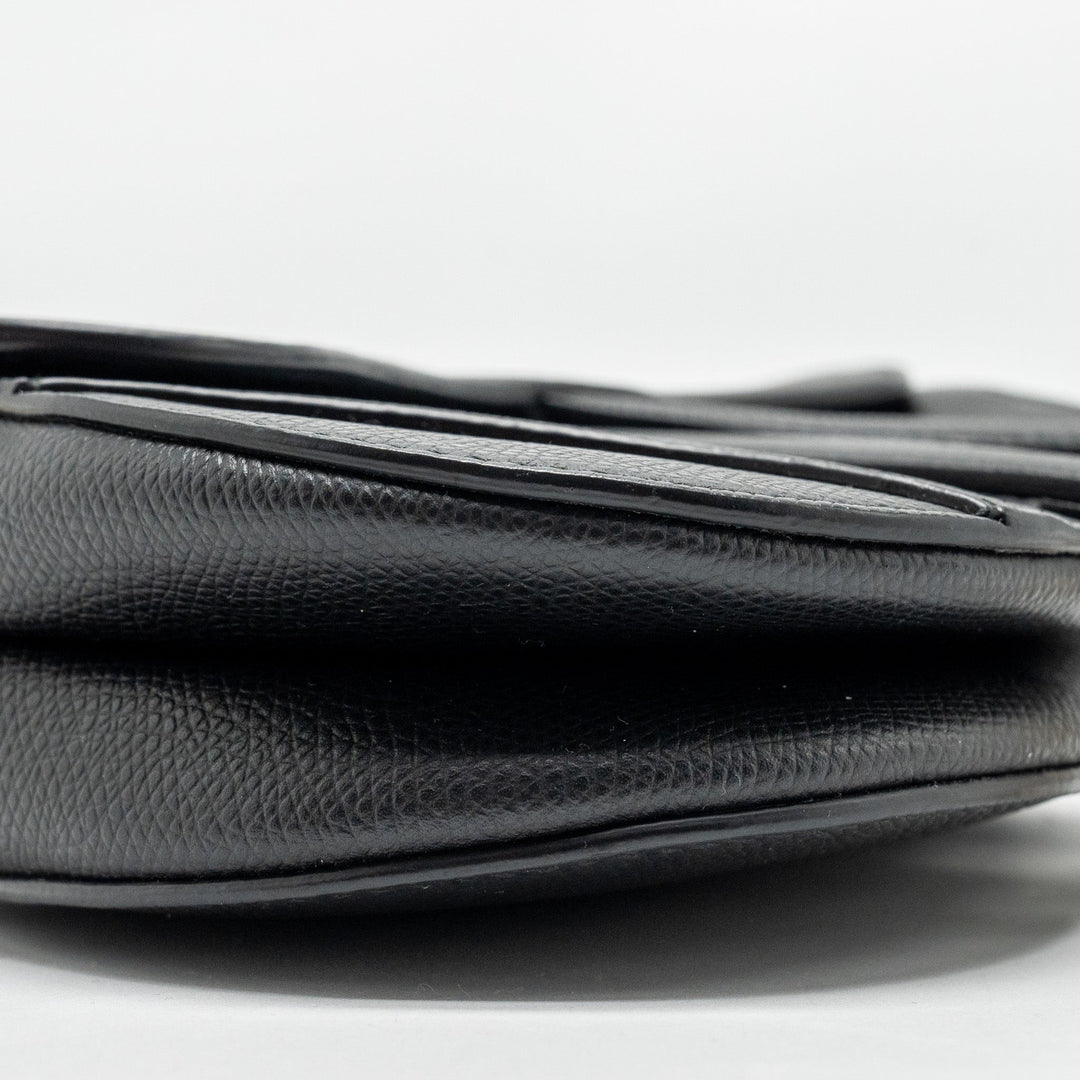 Top quality Dior MINI Saddle Bag Calfskin Black