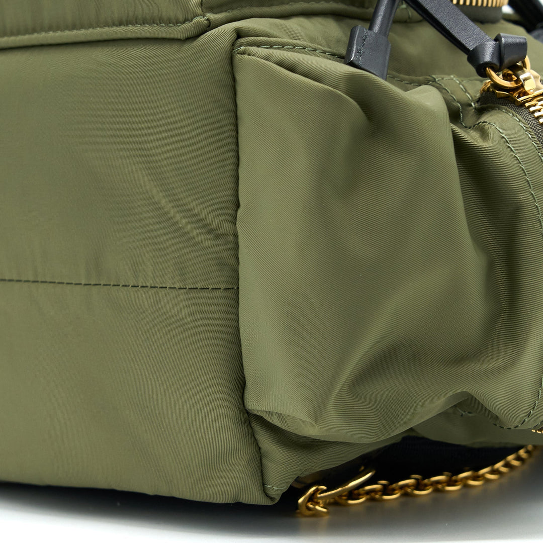 Burberry Medium Rucksack Backpack Nylon Olive Green GHW