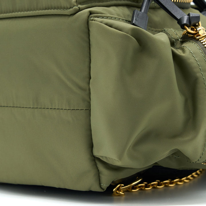 Burberry Medium Rucksack Backpack Nylon Olive Green GHW