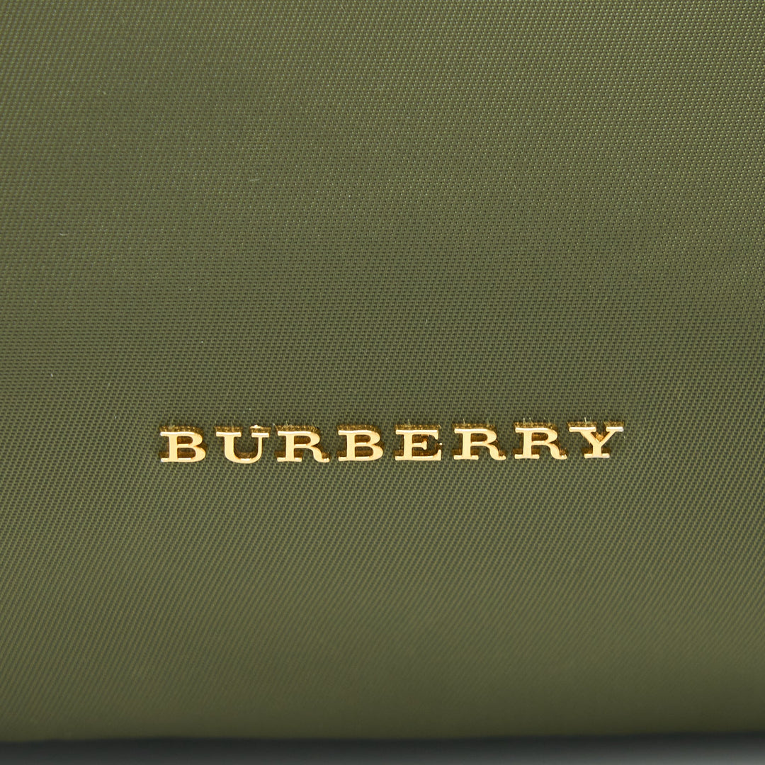 Burberry Medium Rucksack Backpack Nylon Olive Green GHW
