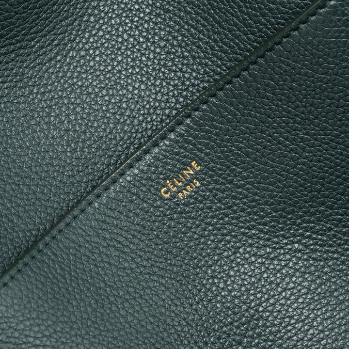 Celine Sangle bucket bag calfskin dark green