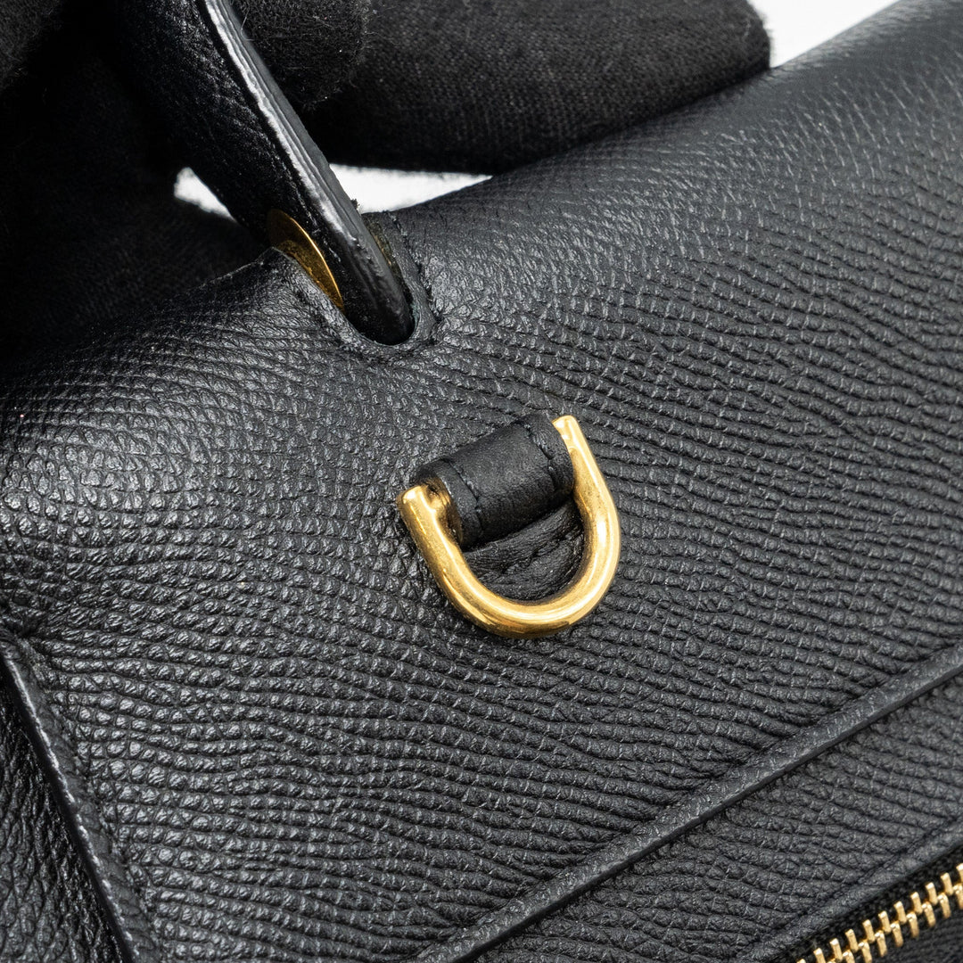 Celine mini belt bag grained calfskin black