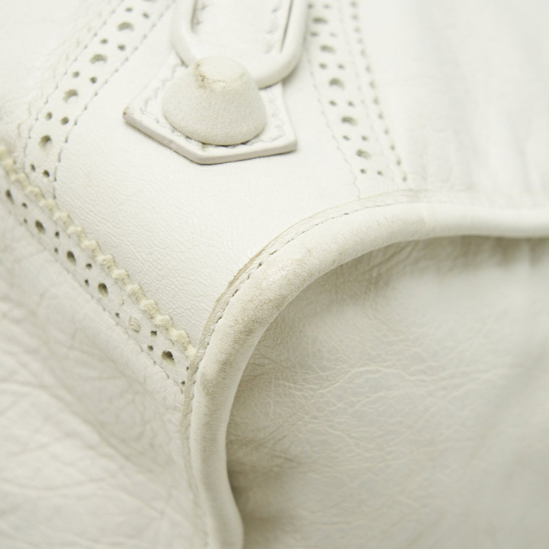 Top Quality Balenciaga Giant City Bag White SHW