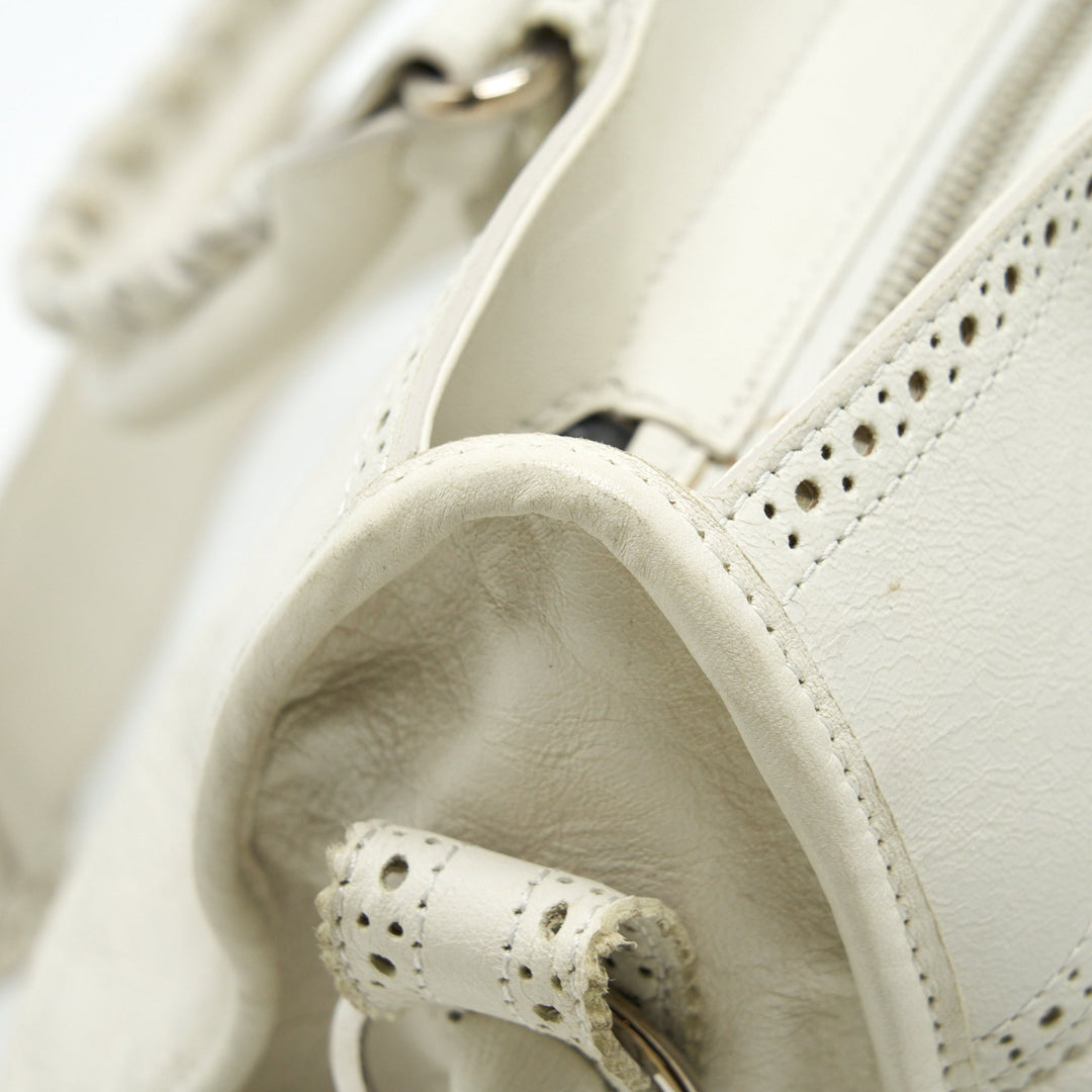 Top Quality Balenciaga Giant City Bag White SHW