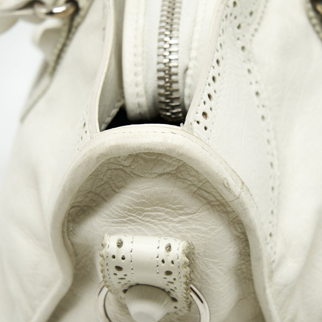 Top Quality Balenciaga Giant City Bag White SHW
