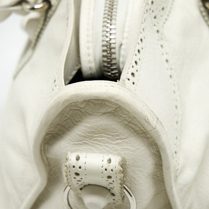 Top Quality Balenciaga Giant City Bag White SHW