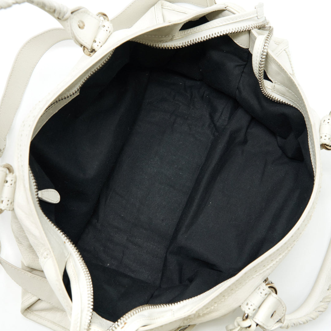Top Quality Balenciaga Giant City Bag White SHW