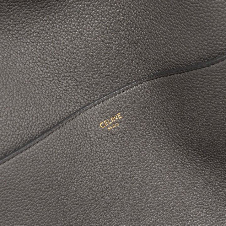 Celine Sangle Bucket Bag Grained Calfskin Grey