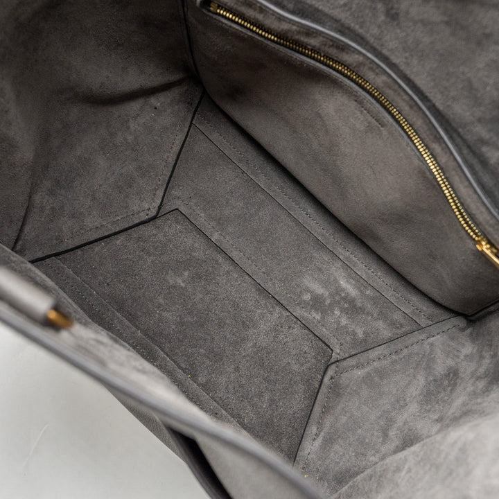Celine Sangle Bucket Bag Grained Calfskin Grey