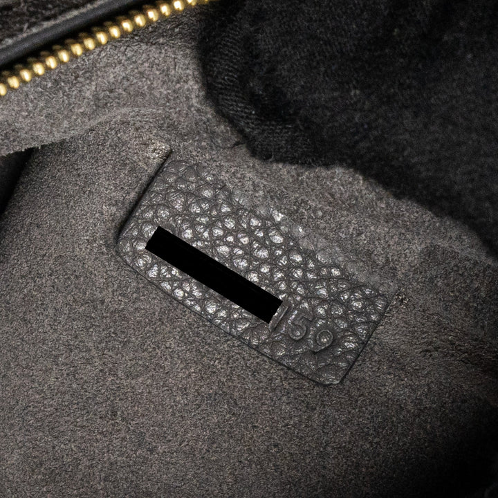Celine Sangle Bucket Bag Grained Calfskin Grey