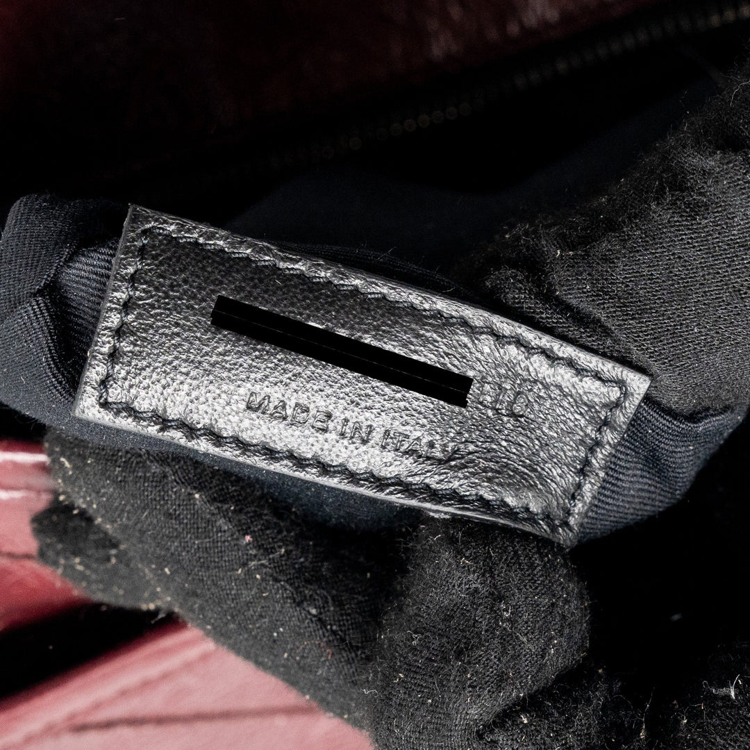 Saint Laurent Niki Medium leather dark red ruthenium hardware