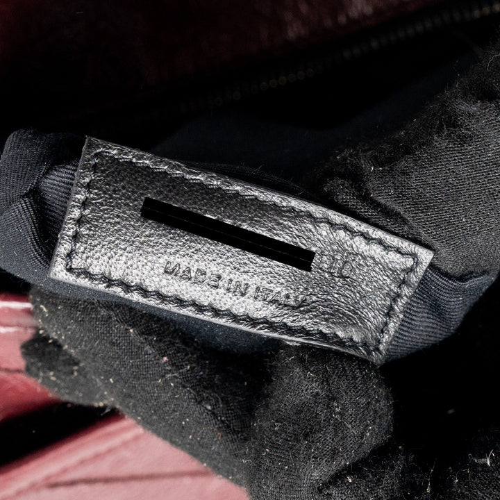 Saint Laurent Niki Medium leather dark red ruthenium hardware