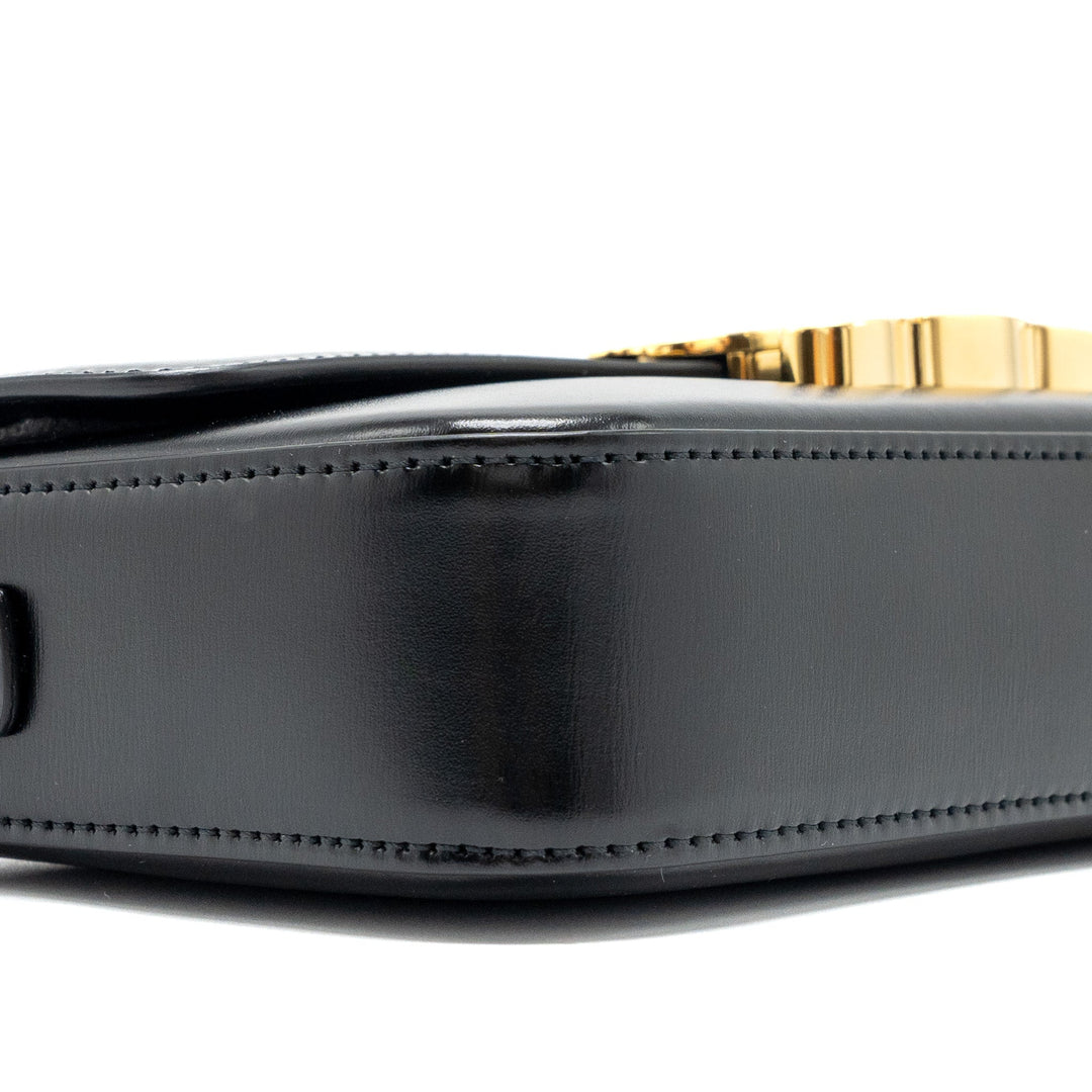 Top Quality Celine triomphe shoulder bag calfskin black