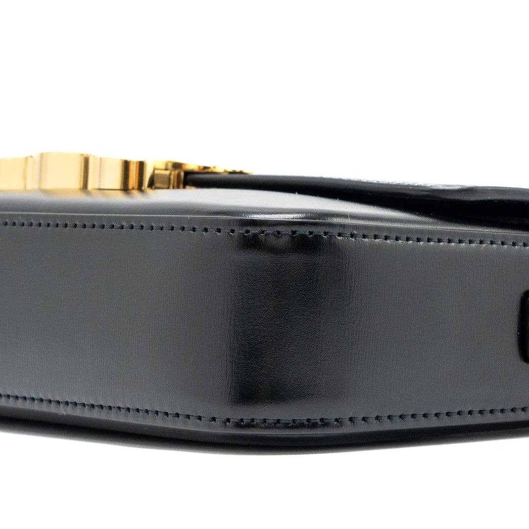 Top Quality Celine triomphe shoulder bag calfskin black