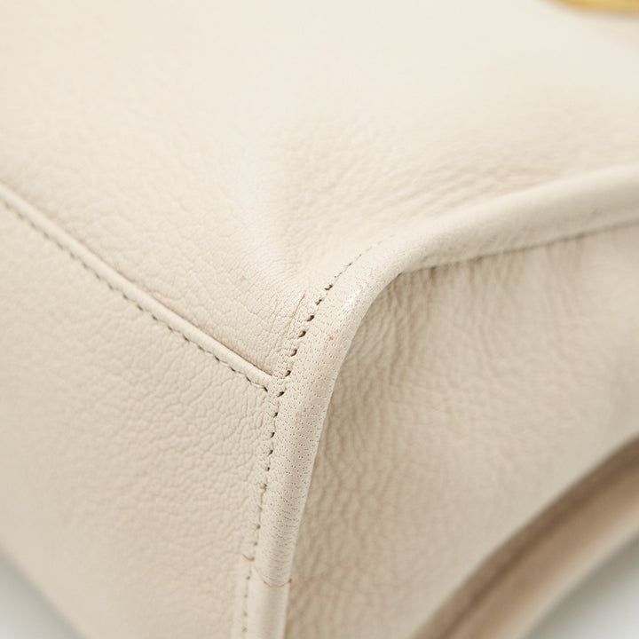 Top Quality Balenciaga SMALL METALLIC EDGE CITY BEIGE GHW