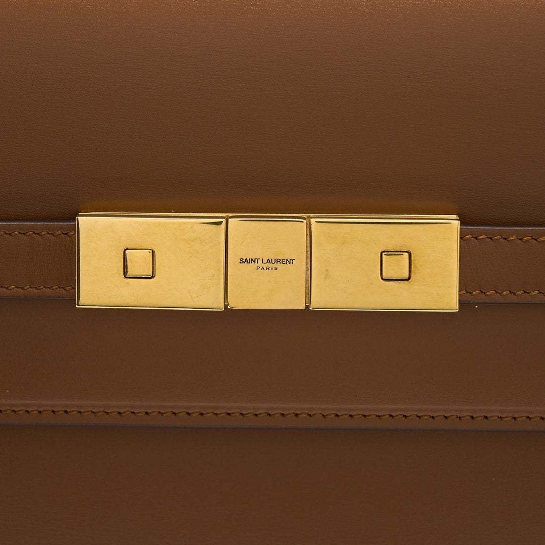 Saint Laurent/YSL Manhattan Shoulder Bag Box Brick/Dark Ebene GHW