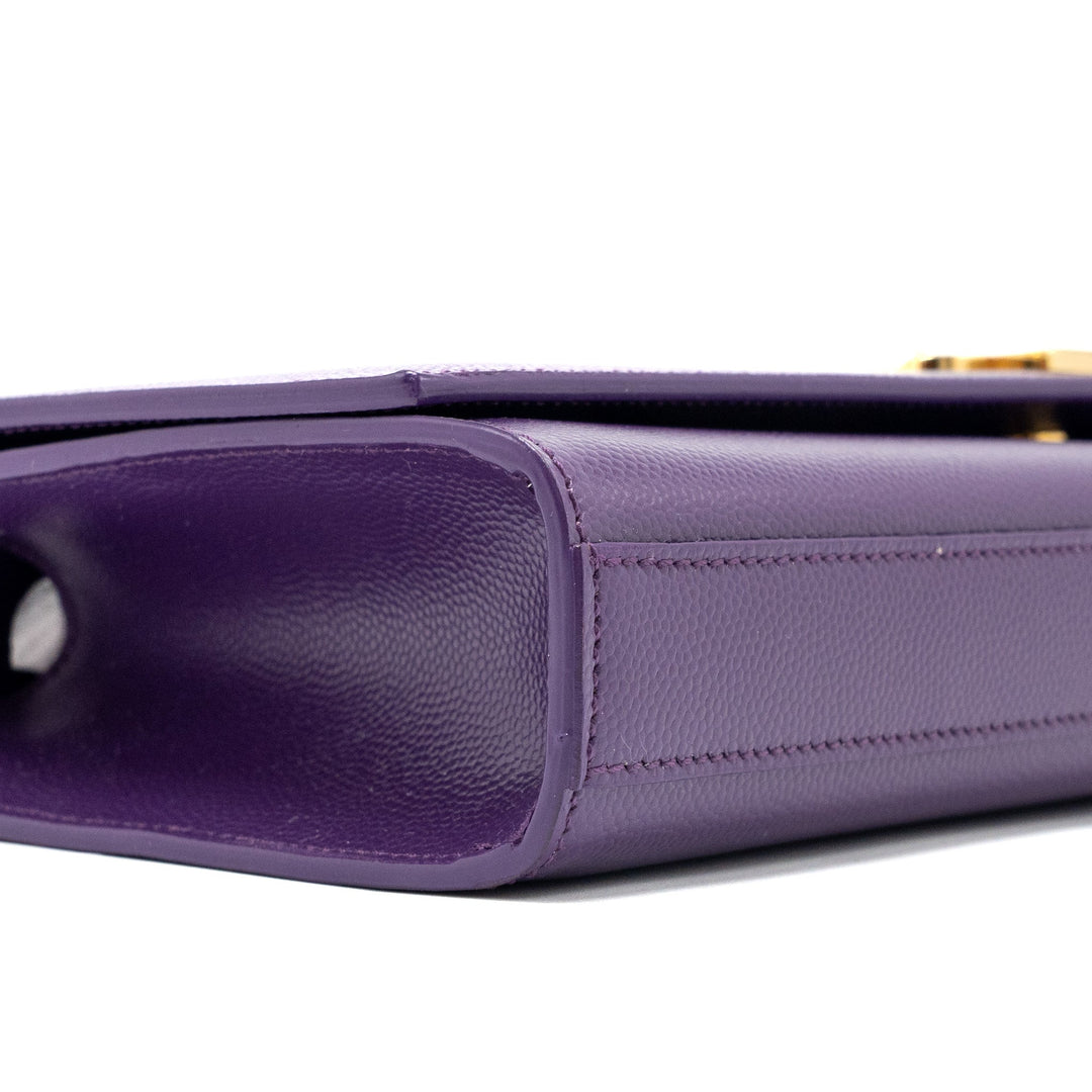 Saint Laurent Kate clutch calfskin purple GHW
