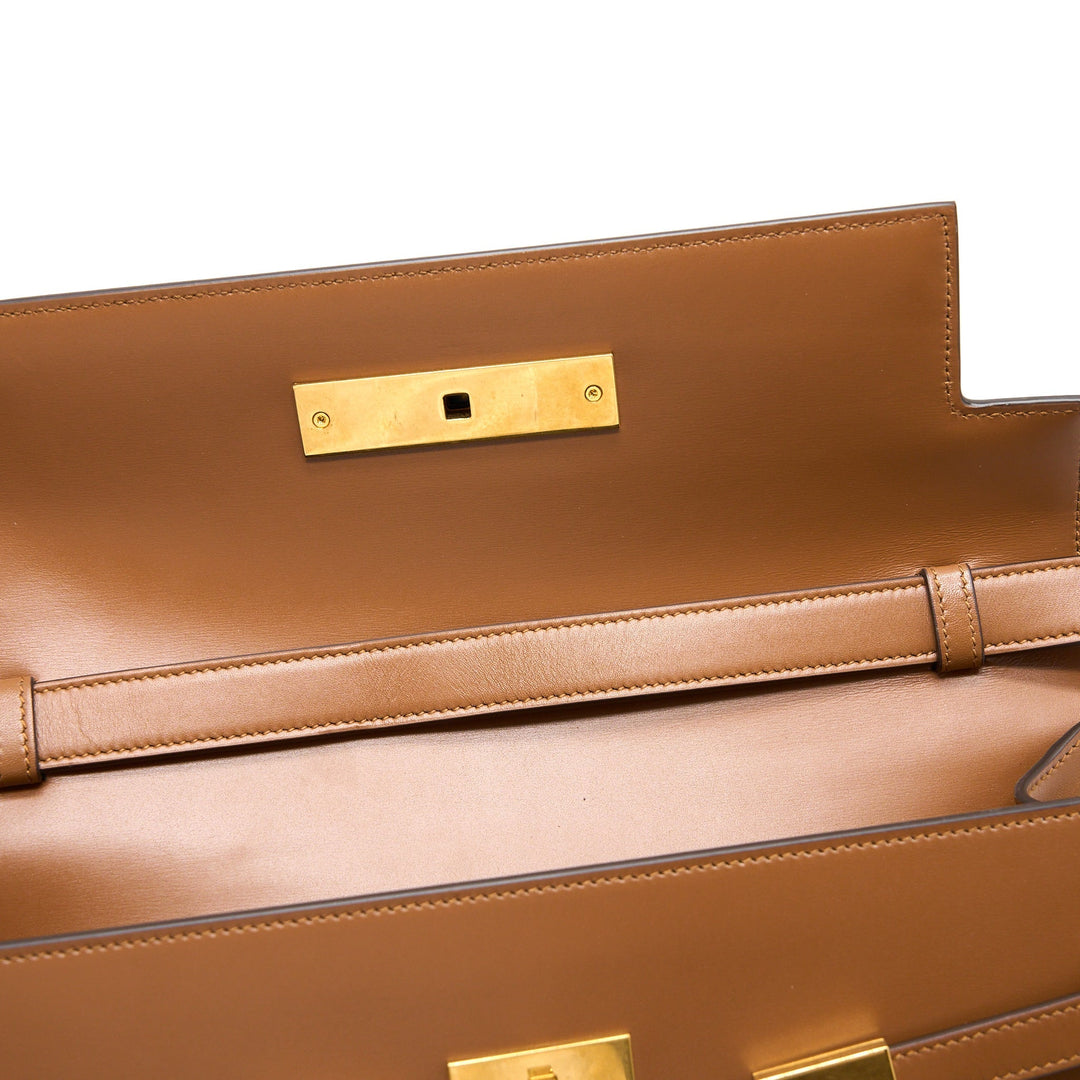 Saint Laurent/YSL Manhattan Shoulder Bag Box Brick/Dark Ebene GHW