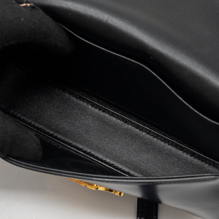 Top Quality Celine Triomphe Shoulder bag shiny calfskin black