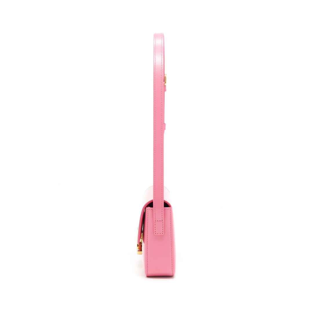 Celine Triomphe Shoulder Bag Shiny Calfskin Flamingo