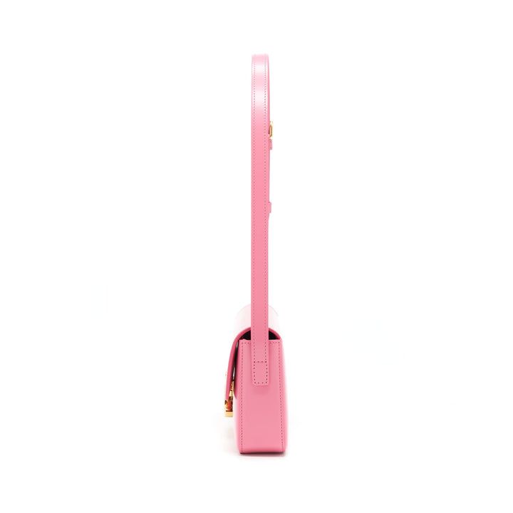 Celine Triomphe Shoulder Bag Shiny Calfskin Flamingo