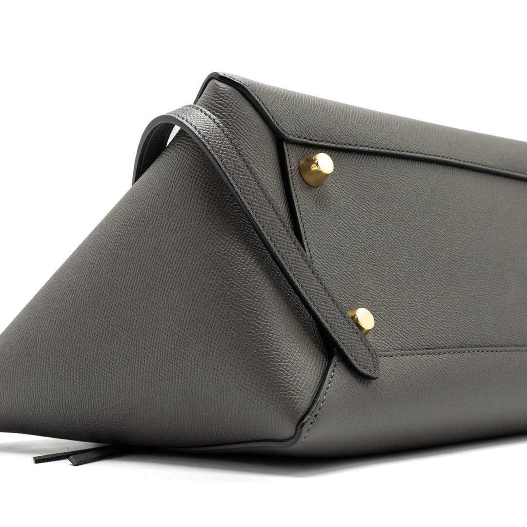 Celine Mini Belt Bag Grained Calfskin Dark Grey