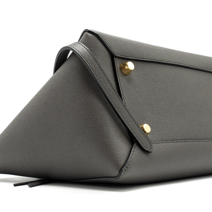 Celine Mini Belt Bag Grained Calfskin Dark Grey