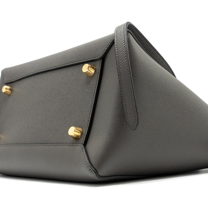 Celine Mini Belt Bag Grained Calfskin Dark Grey