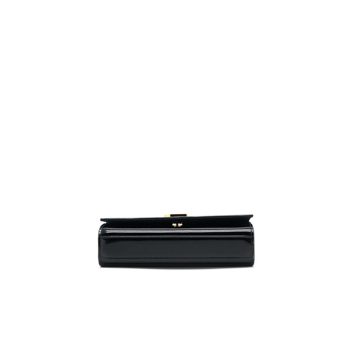 Saint Laurent Kate Flap Bag Patent Black GHW