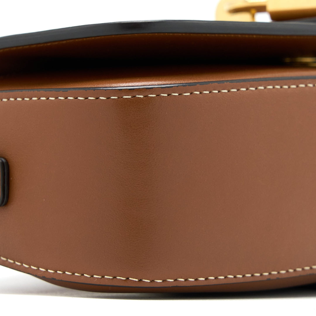 Celine Clutch On Strap Calfskin Tan
