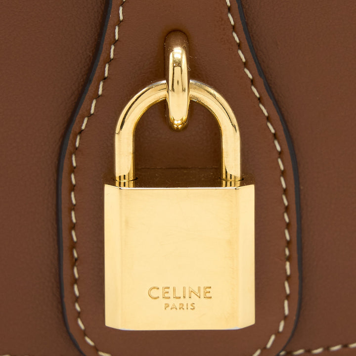 Celine Clutch On Strap Calfskin Tan